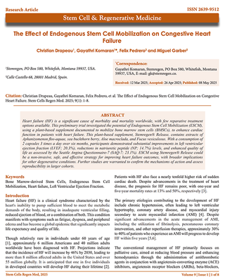 The Effect of Endogenous Stem Cell Mobilization on Congestive Heart Failure