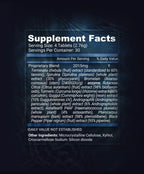 Stemregen Signal supplement facts label with detailed ingredient list on a dark background