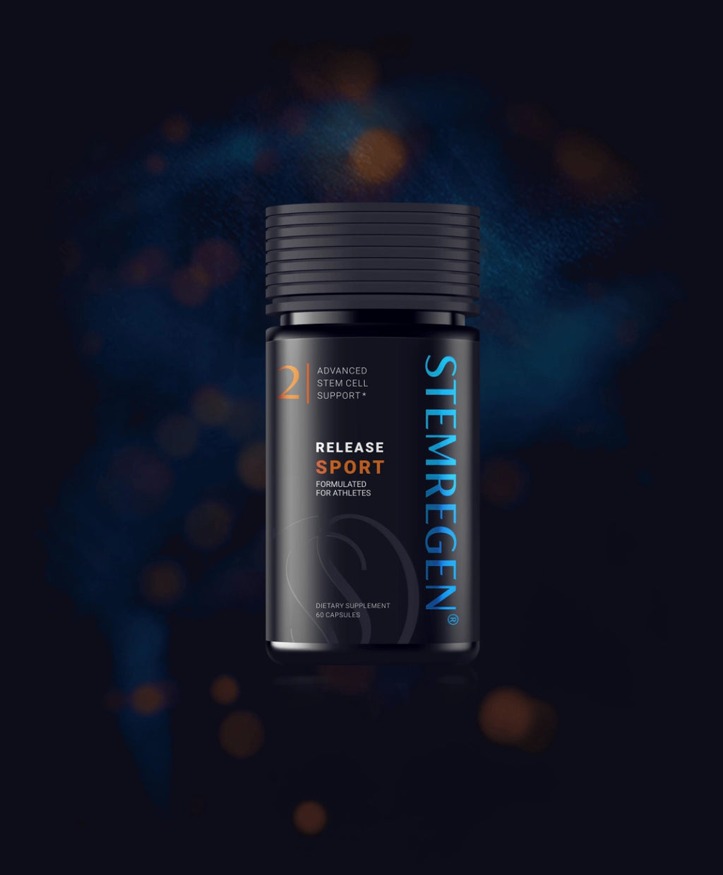 Stemregen Release SPORT bottle on a dark background